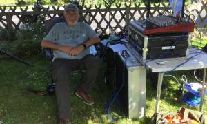 Stewart, our Sound Man, keeping cool